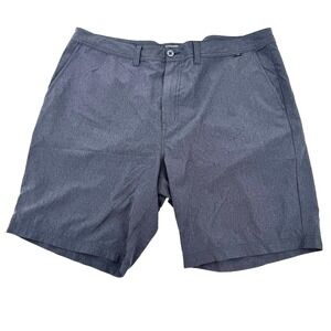 Travis Mathew Golf Shorts Men's 40 Gray Activewear Flat Front Performance Preppy